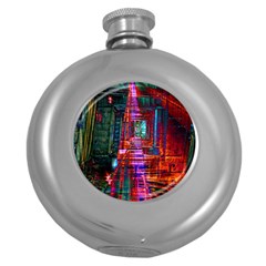 City Photography And Art Round Hip Flask (5 Oz) by Amaryn4rt