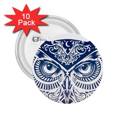 Owl 2 25  Buttons (10 Pack)  by Amaryn4rt