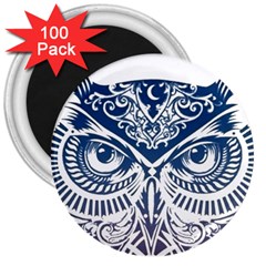 Owl 3  Magnets (100 Pack) by Amaryn4rt