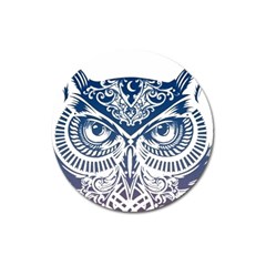 Owl Magnet 3  (round) by Amaryn4rt