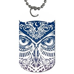 Owl Dog Tag (one Side) by Amaryn4rt