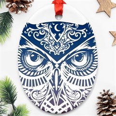 Owl Oval Ornament (two Sides) by Amaryn4rt