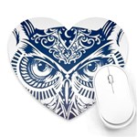 Owl Heart Mousepads Front