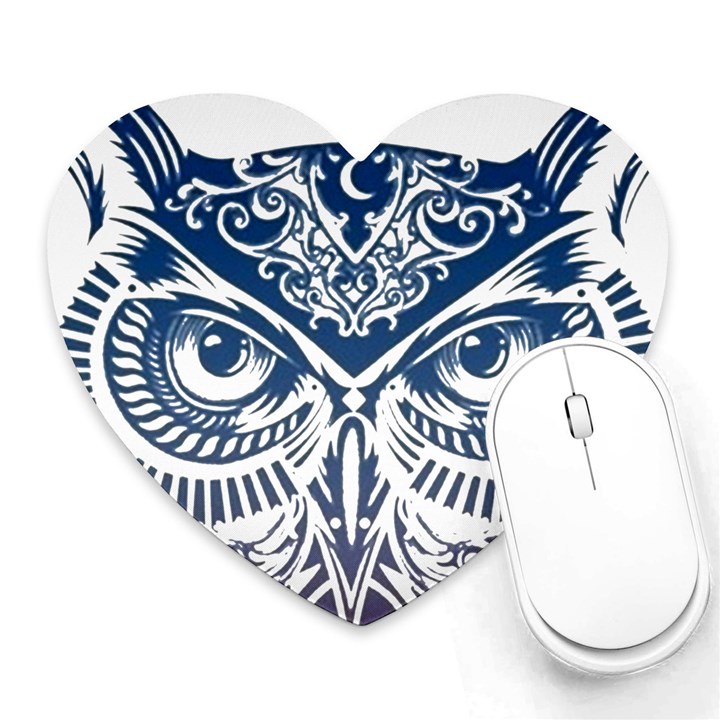 Owl Heart Mousepads