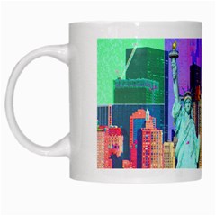 New York City The Statue Of Liberty White Mugs by Amaryn4rt