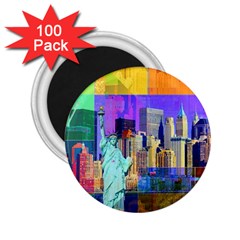 New York City The Statue Of Liberty 2 25  Magnets (100 Pack)  by Amaryn4rt