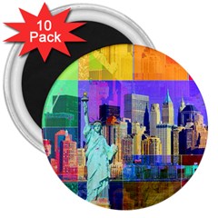 New York City The Statue Of Liberty 3  Magnets (10 Pack)  by Amaryn4rt