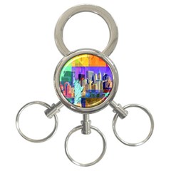 New York City The Statue Of Liberty 3-ring Key Chains by Amaryn4rt