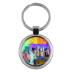 New York City The Statue Of Liberty Key Chains (round) 