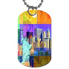 New York City The Statue Of Liberty Dog Tag (two Sides) by Amaryn4rt