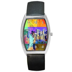 New York City The Statue Of Liberty Barrel Style Metal Watch