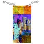 New York City The Statue Of Liberty Jewelry Bag Back