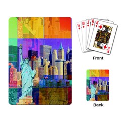 New York City The Statue Of Liberty Playing Card by Amaryn4rt