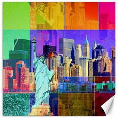 New York City The Statue Of Liberty Canvas 12  X 12   by Amaryn4rt