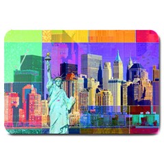 New York City The Statue Of Liberty Large Doormat  by Amaryn4rt