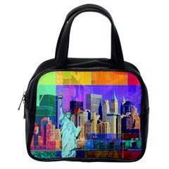 New York City The Statue Of Liberty Classic Handbags (one Side) by Amaryn4rt