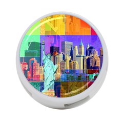 New York City The Statue Of Liberty 4-port Usb Hub (one Side) by Amaryn4rt