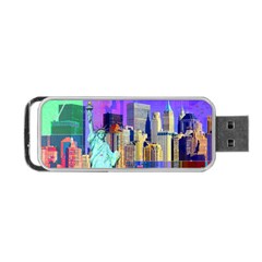 New York City The Statue Of Liberty Portable Usb Flash (two Sides) by Amaryn4rt