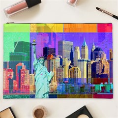 New York City The Statue Of Liberty Cosmetic Bag (xxl)  by Amaryn4rt