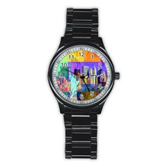 New York City The Statue Of Liberty Stainless Steel Round Watch