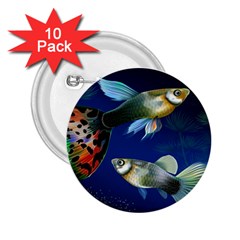 Marine Fishes 2 25  Buttons (10 Pack) 