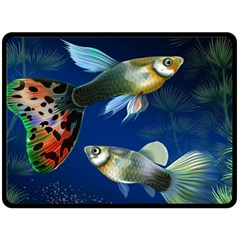 Marine Fishes Fleece Blanket (large)  by Amaryn4rt