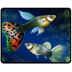 Marine Fishes Double Sided Fleece Blanket (medium)  by Amaryn4rt