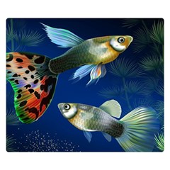 Marine Fishes Double Sided Flano Blanket (small)  by Amaryn4rt