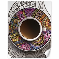 Ethnic Pattern Ornaments And Coffee Cups Vector Canvas 36  X 48   by Amaryn4rt