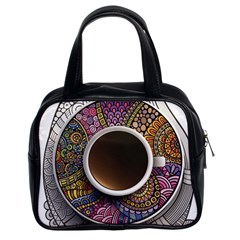 Ethnic Pattern Ornaments And Coffee Cups Vector Classic Handbags (2 Sides) by Amaryn4rt