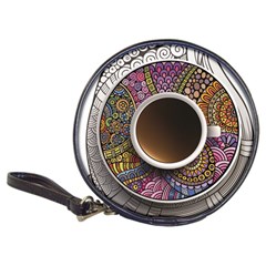 Ethnic Pattern Ornaments And Coffee Cups Vector Classic 20-cd Wallets by Amaryn4rt