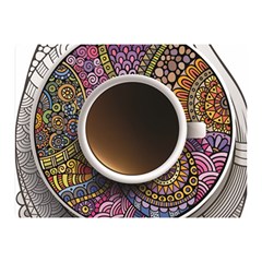 Ethnic Pattern Ornaments And Coffee Cups Vector Double Sided Flano Blanket (mini)  by Amaryn4rt