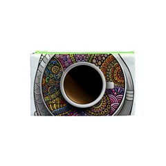 Ethnic Pattern Ornaments And Coffee Cups Vector Cosmetic Bag (xs) by Amaryn4rt