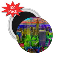 New York City Skyline 2 25  Magnets (100 Pack) 