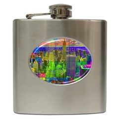 New York City Skyline Hip Flask (6 Oz) by Amaryn4rt