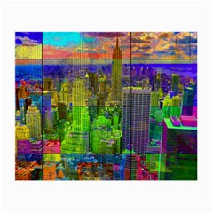 New York City Skyline Small Glasses Cloth by Amaryn4rt