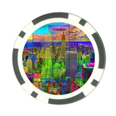 New York City Skyline Poker Chip Card Guard by Amaryn4rt