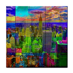 New York City Skyline Face Towel