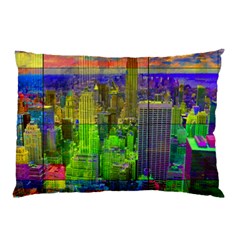 New York City Skyline Pillow Case by Amaryn4rt