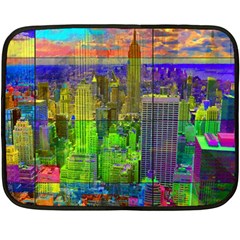 New York City Skyline Fleece Blanket (mini) by Amaryn4rt