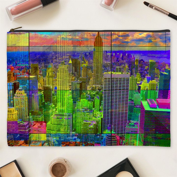 New York City Skyline Cosmetic Bag (XXXL) 