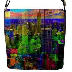 New York City Skyline Flap Messenger Bag (s)