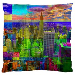 New York City Skyline Standard Flano Cushion Case (two Sides) by Amaryn4rt