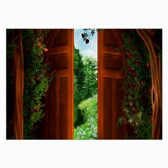 Beautiful World Entry Door Fantasy Large Glasses Cloth by Amaryn4rt