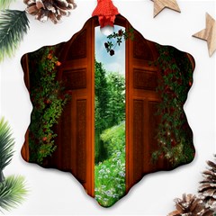 Beautiful World Entry Door Fantasy Ornament (snowflake) by Amaryn4rt