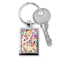 Vector Floral Art Key Chains (rectangle)  by Amaryn4rt