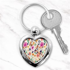 Vector Floral Art Key Chains (heart)  by Amaryn4rt