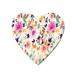 Vector Floral Art Heart Magnet Front