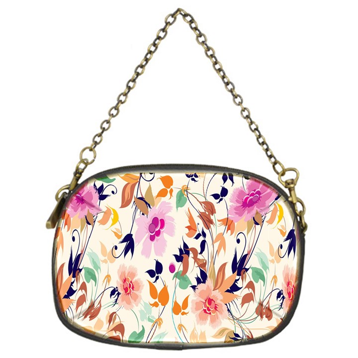 Vector Floral Art Chain Purses (One Side) 