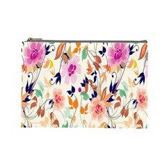 Vector Floral Art Cosmetic Bag (large)  by Amaryn4rt